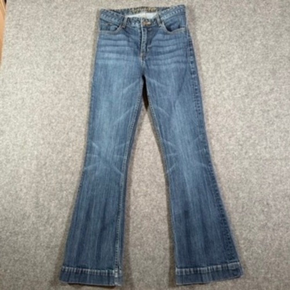 Kimes Ranch Jennifer Flare Trouser Jeans Blue Medium Wash Womens 6/32 USA Made